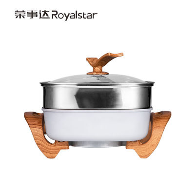 1500W 6L Electric Steamboat Cookware Hotpot Pembagi Pot Cooker Keluarga Rumah Tangga